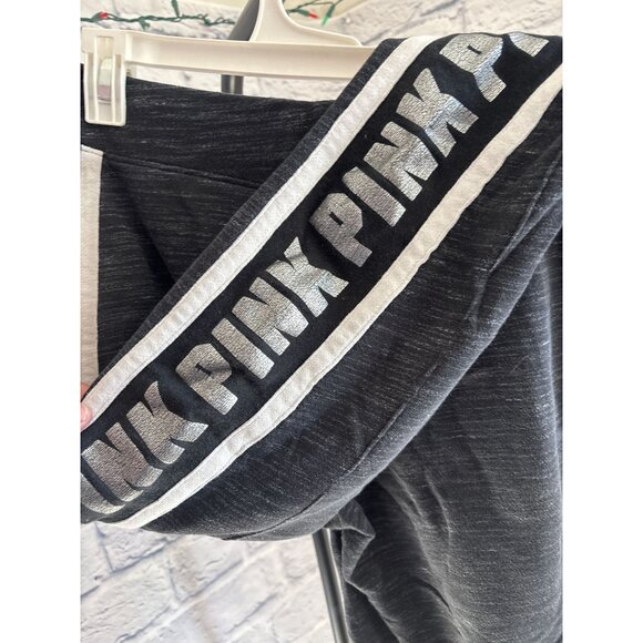#252 Victorias Secret Black Jogger Sweat Pants Size medium - Picture 2 of 4